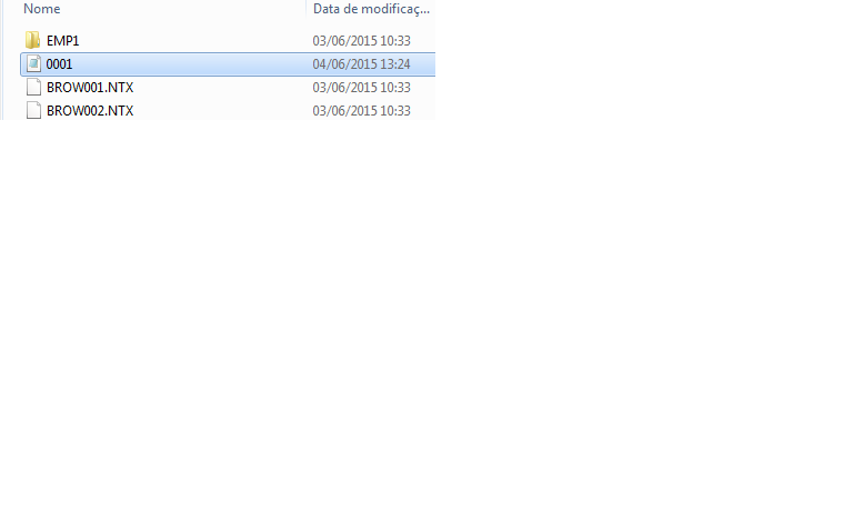NOME CORRETO DO ARQUIVO: &quot;0001.PRN&quot;
