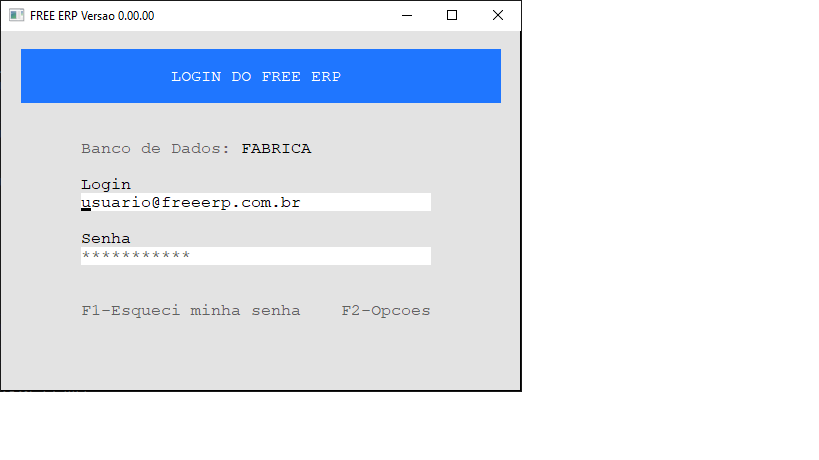 Tela Login (puro texto)